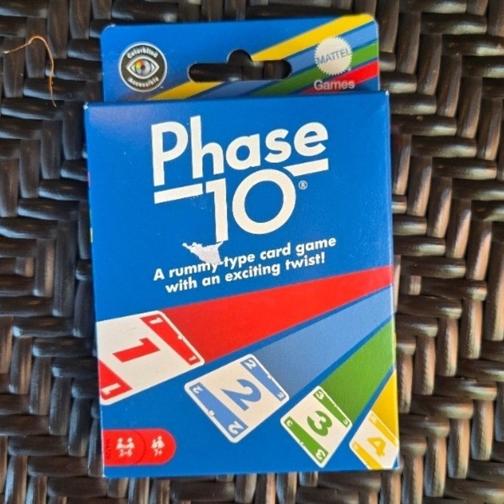 Phase 10 Card Game Mattel Rummy-Type Family Card Game Brand New Sealed